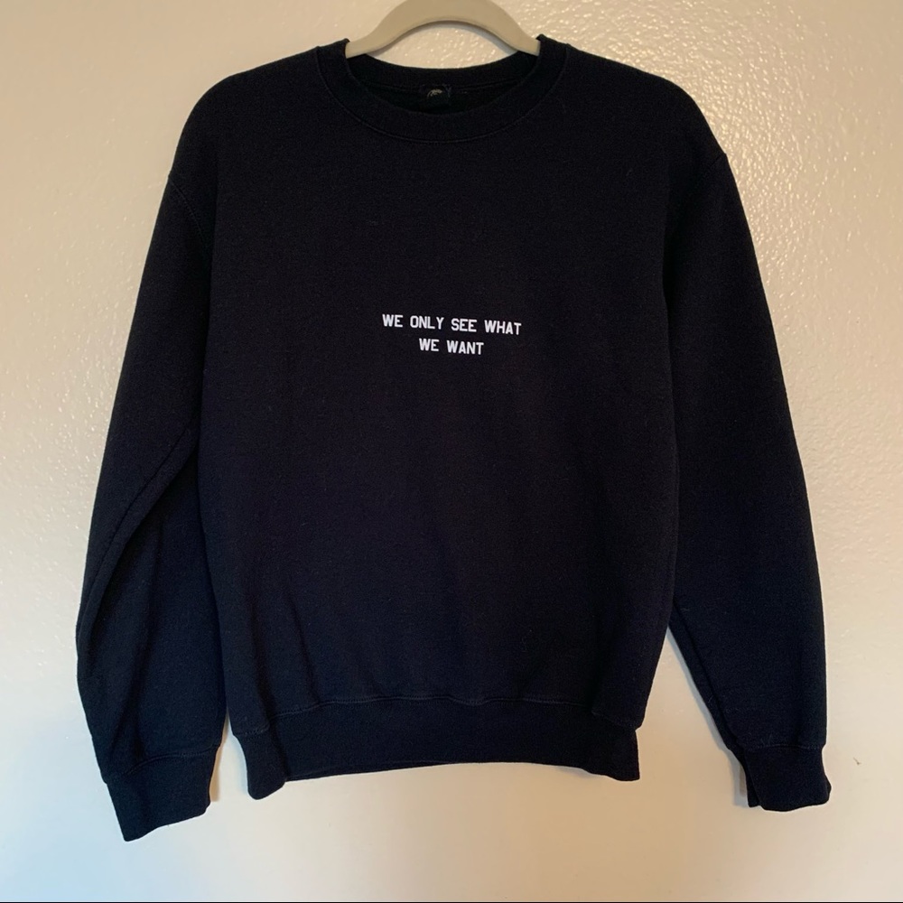 Urban Outfitters “see what you want” black sweater